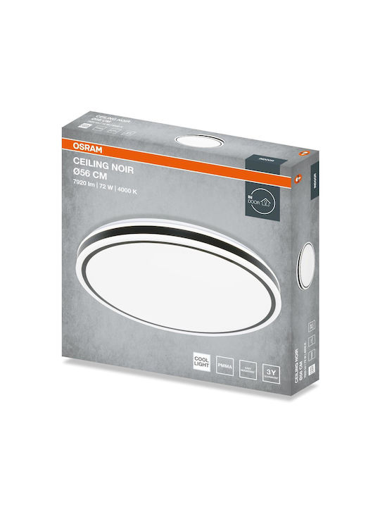 Vtac Ceiling Lamp Led Ceiling Noir Rd 72w 7920lm 4000k 840 Ip20 Bk Black 3 Years Warranty 4099854664281