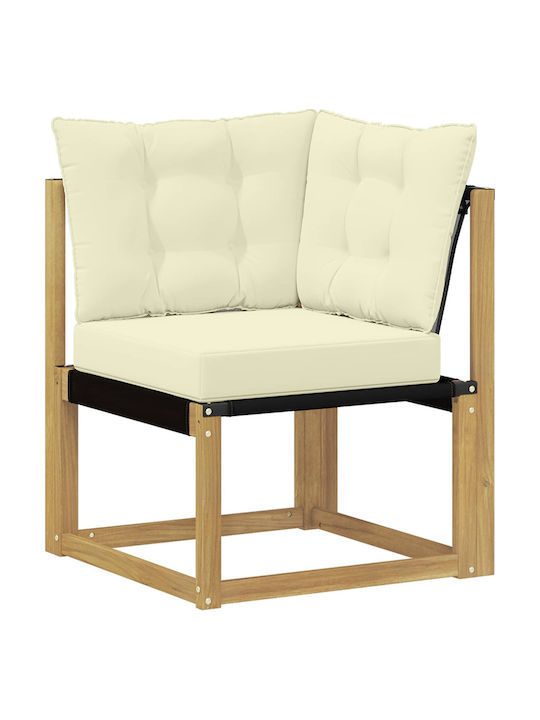 Canapea De Colț De Exterior Din Lemn Cu Perne 306x187.5x73cm