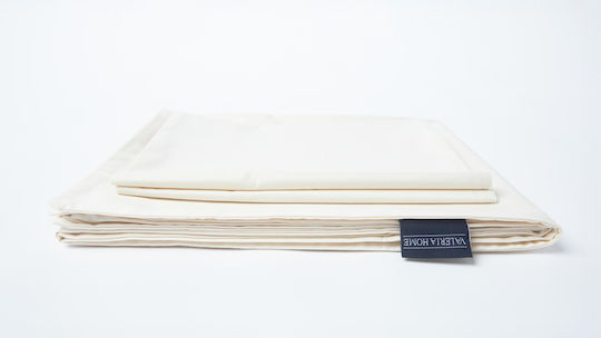 Valeria Home Set Cearceaf Pentru Bebeluş Cu Faţă De Pernă Ecru 100x140cm