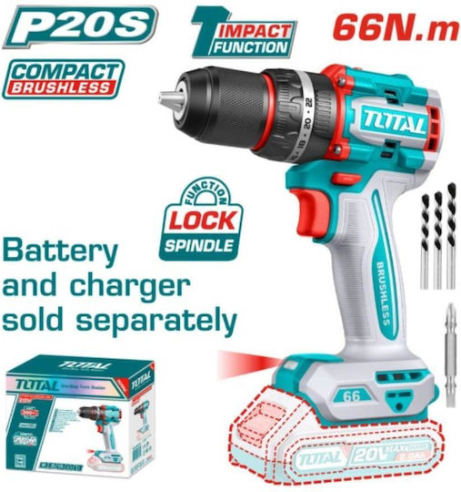 Total TIDLI206681 Percussive Battery Drill Driver Solo Brushless 20V