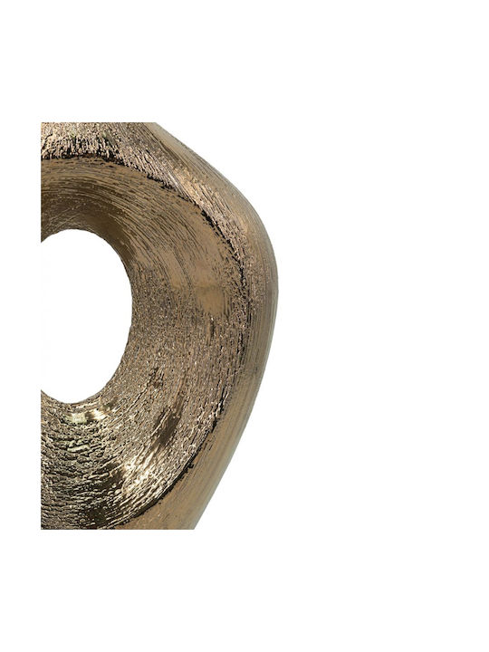 Artekko Vază Decorativă Ceramică Aurie 23x8xÎnălțime33.5cm