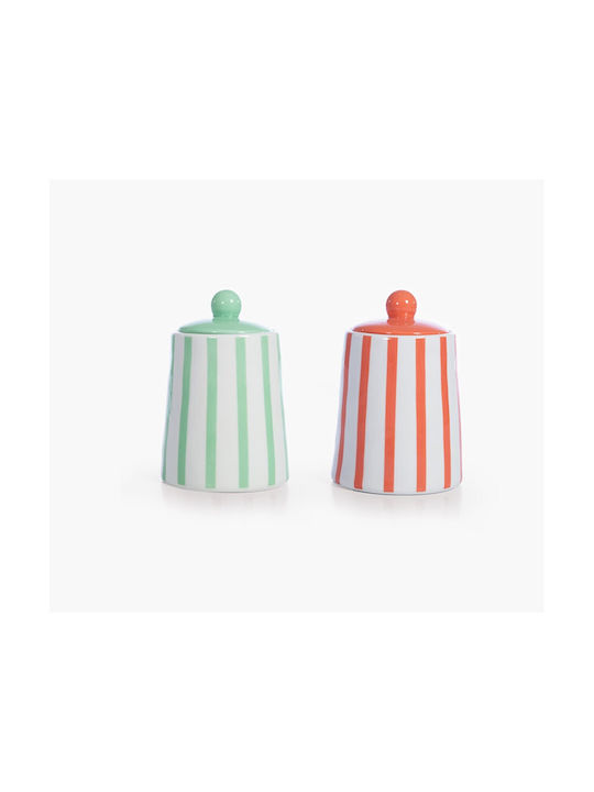 Nef-Nef Homeware Vază Decorativă Ceramică Fantasy Verde 11.2x11.2xÎnălțime16cm