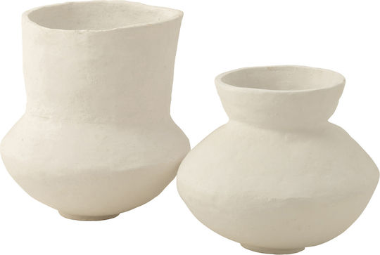 Jolipa Paper Vase White 40x40xH45cm Jolipa Paper Vase White 40x40xH45cm