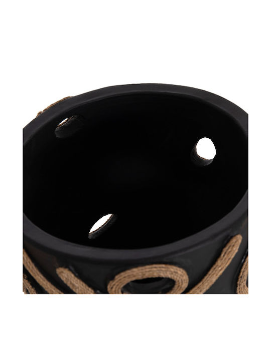 Decorative Vase Ceramic Black