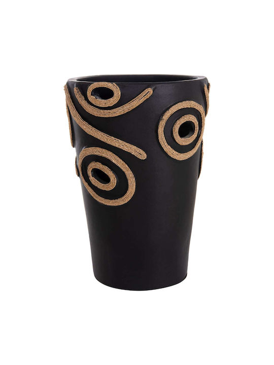 Decorative Vase Ceramic Black