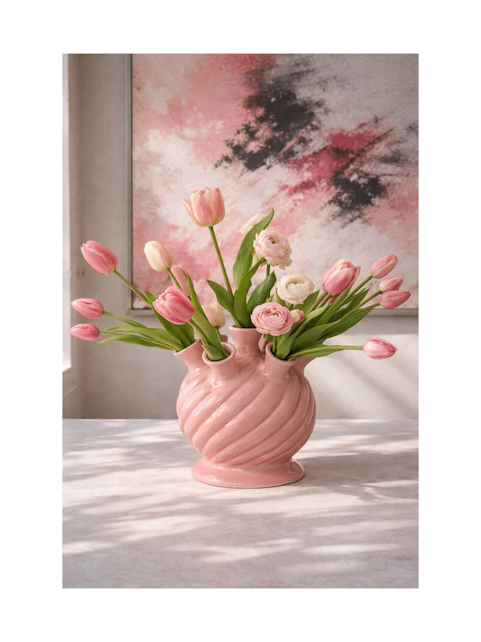 Kaemingk Decorative Pink Porcelain Vase Y20cm