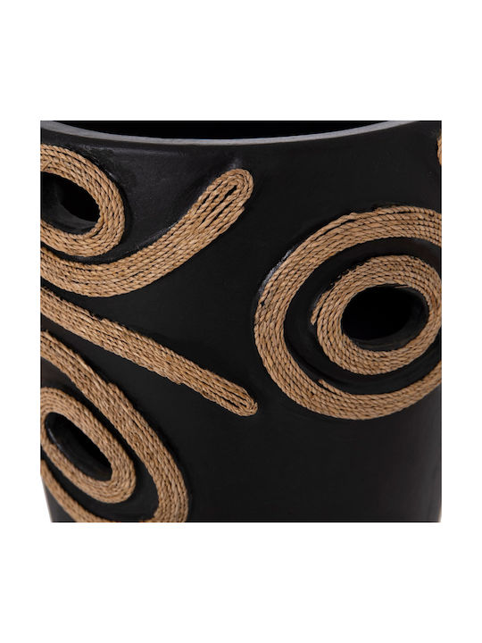 Decorative Vase Ceramic Black