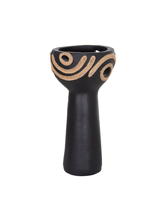 Decorative Vase Ceramic Black