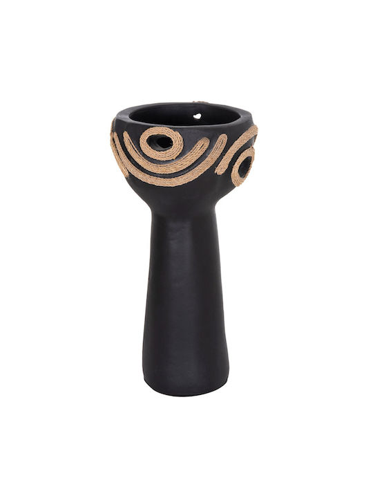 Decorative Vase Ceramic Black