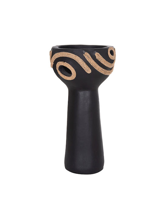 Decorative Vase Ceramic Black