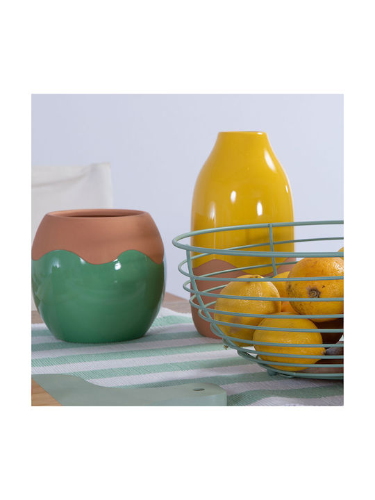 Nef-Nef Homeware Vază Decorativă Ceramică Domain Verde 14x14xÎ14cm