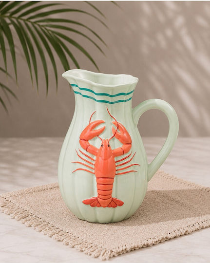 Decorative Vase Canata Turquoise 20x16.5xH23cm