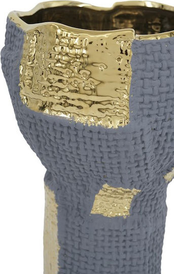 Artekko Decorative Ceramic Blue Vase 18.5x18.5xH31cm