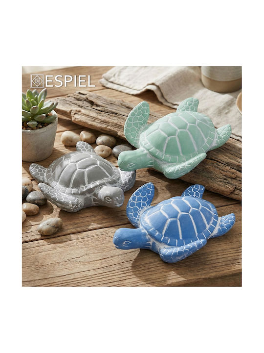 Espiel Decorative Turtle made of Ceramic in Grey ERT353 19x15x5.5cm 1pcs
