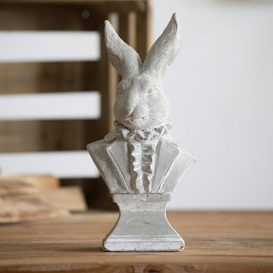 Decorative Rabbit Made of Concrete Cement 14x9.5x29cm
