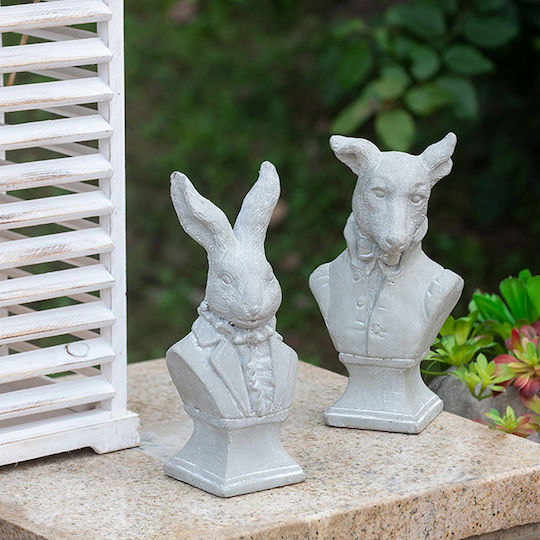 Decorative Rabbit Made of Concrete Cement 14x9.5x29cm