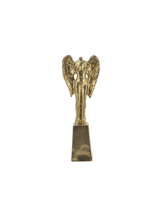 Artekko Figurine Χρυσό Κεραμικό Επιτραπέζιο Γλυπτό Φιγούρα 18.5x9x52.5 Cm