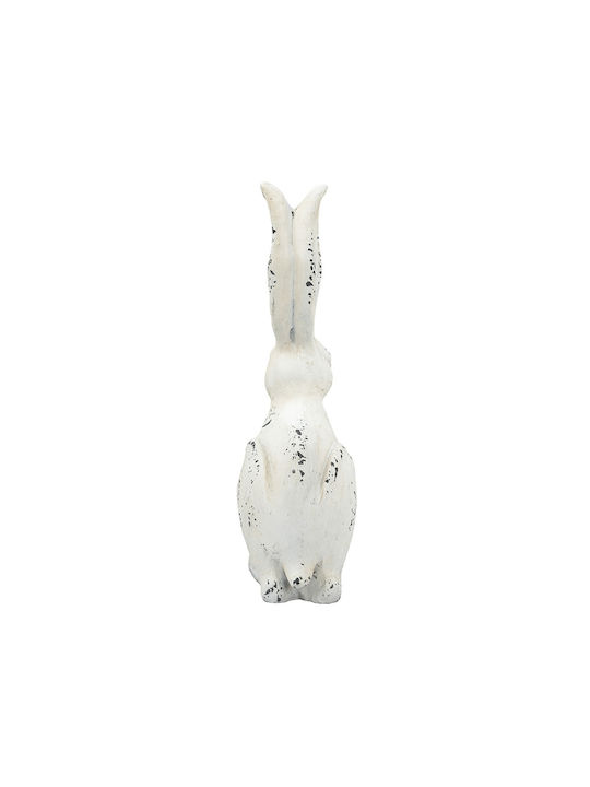 Artekko Rabbit Decorative Rabbit Magnesium White Patina 21x13x47 Cm 21cm X 13cm X 47cm