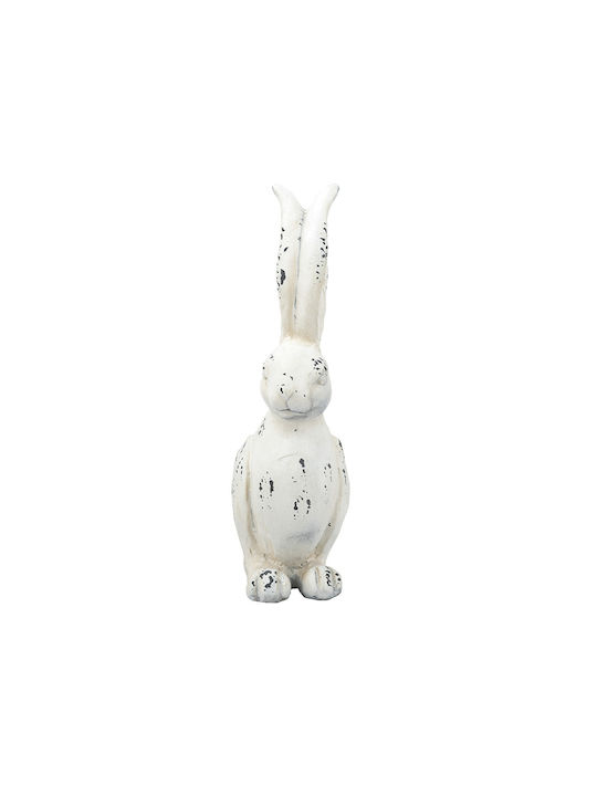 Artekko Rabbit Decorative Rabbit Magnesium White Patina 21x13x47 Cm 21cm X 13cm X 47cm