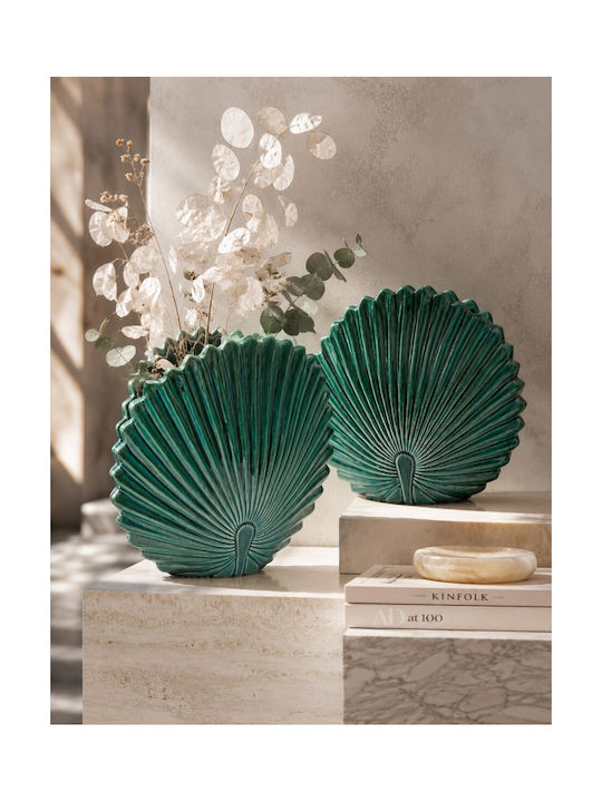 Atmosphera Decorative Vase Petrol Blue 24x24cm