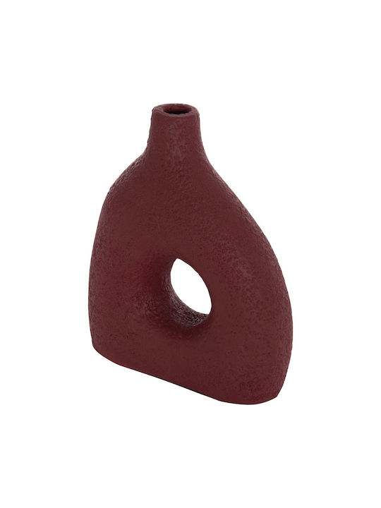 Decorative Vase Ceramic Orange 17x6.5xH20cm