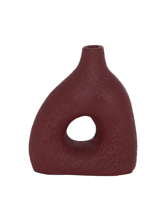 Decorative Vase Ceramic Orange 17x6.5xH20cm