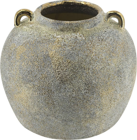 Artekko Ceramic Vase Candia Grey 23.5x23.5cm