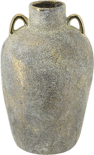 Artekko Διακοσμητικό Βάζο Κεραμικό Candia Γκρι 18x18xΥ28.5cm