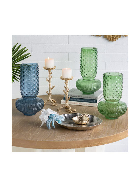 Artekko Vază Decorativă Din Sticlă Glassy Verde 21.3x21.3xÎ38.3cm