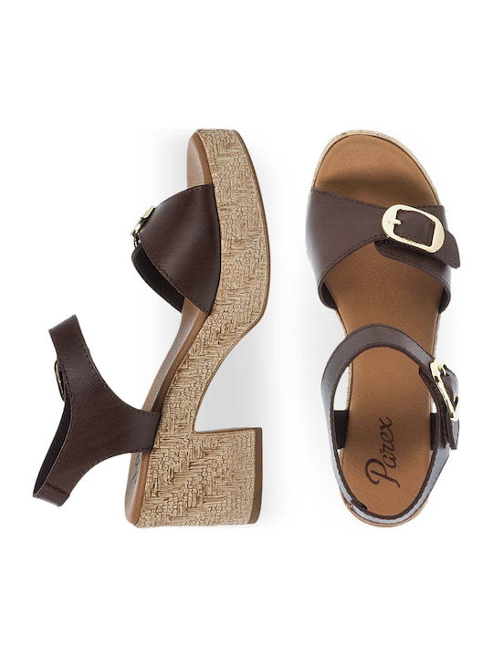 Damen Sandalen Braun Leder