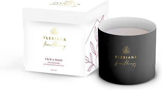 Fleriana Aromatic Soy Candle in Jar with Calm & Peace Scent 235g