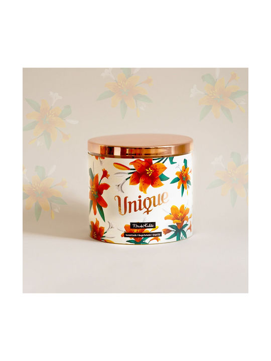 Frida Kahlo Lumânare Unică Naturală 3 Fitile 400ml Vanilie și Chihlimbar