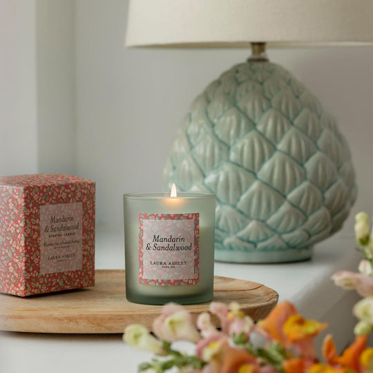 Laura Ashley Αρωματικό Κερί Σόγιας σε Βάζο με Άρωμα Mandarin & Sandalwood 200gr