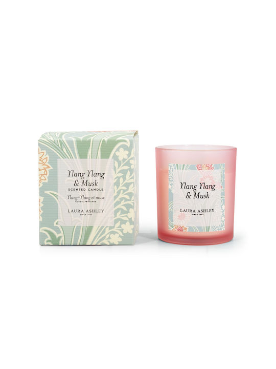Laura Ashley Aromatisches Soja-Kerze im Gefäß mit Ylang Ylang & Moschus Parfüm 200gr