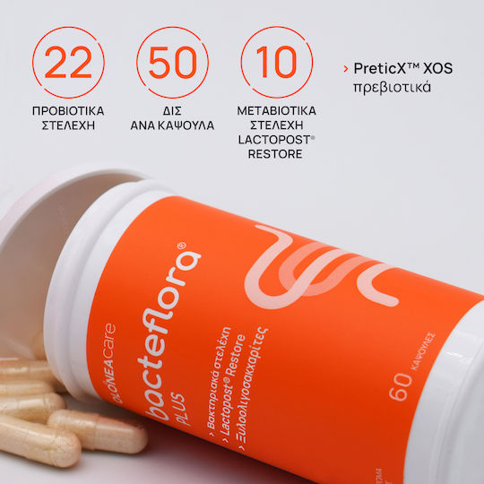 Olonea Bacteflora Plus Συμπλήρωμα με Προβιοτικά & Πρεβιοτικά 60 φυτικές κάψουλες
