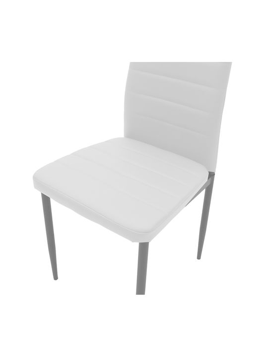 Parker Dining Chair with Artificial Leather Upholstery Anthracite 42x48x98cm