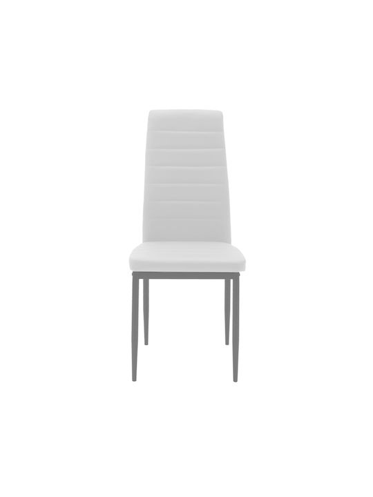 Parker Dining Chair with Artificial Leather Upholstery Anthracite 42x48x98cm