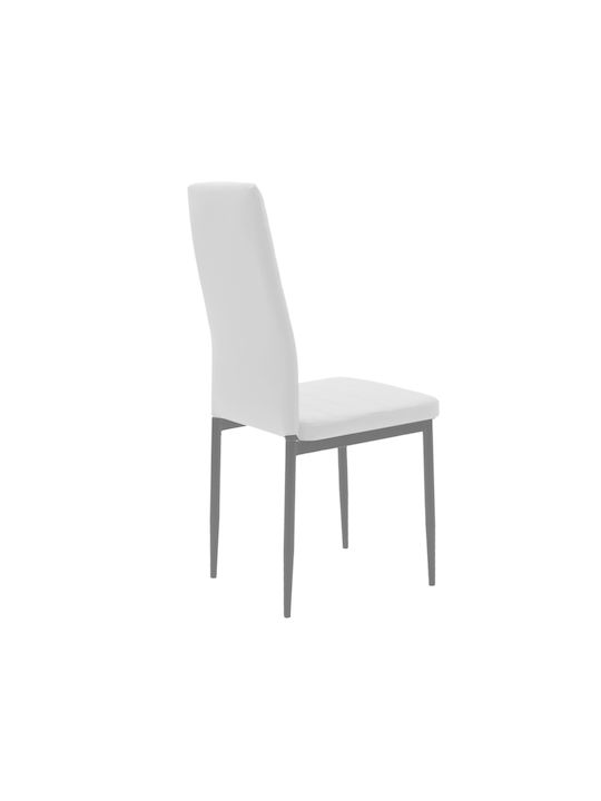 Parker Dining Chair with Artificial Leather Upholstery Anthracite 42x48x98cm