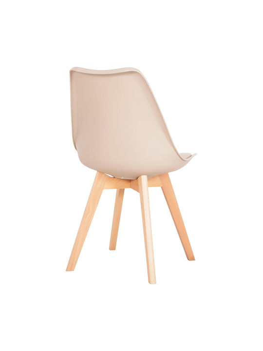 Lora Stühle Speisesaal Cappuccino 1Stück 47x56.6x82cm