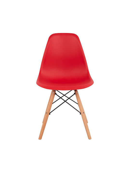 Kitchen Polypropylene Chair Red 46x50x82cm