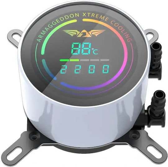 Armaggeddon DF-ADV-A240ARGB-W AIO CPU Liquid Cooling with 2 120mm Fans and ARGB Lighting White