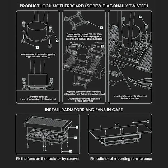 Armaggeddon A240 AIO CPU Liquid Cooling with 2 120mm Fans and ARGB Lighting