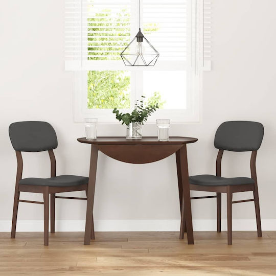 Dining & Kitchen Chairs with Fabric Upholstery Gray 2 Pieces 45xx