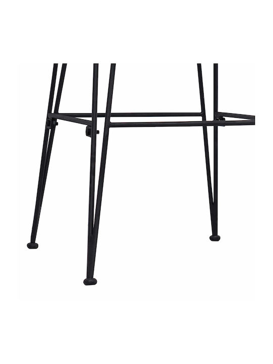 Metallic Dining Chairs Natural 2 Pieces 41x55x85 cm