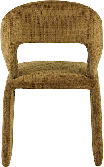 Poise Scaune de Dining cu Tapițerie Textilă Galbenă Set 2 Bucăți 61x55x88.5cm