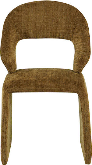 Poise Scaune de Dining cu Tapițerie Textilă Galbenă Set 2 Bucăți 61x55x88.5cm