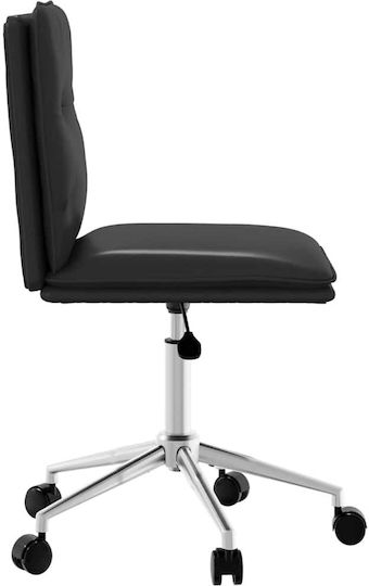 Dining Chair With Black Artificial Leather Upholstery 45x54x81cm