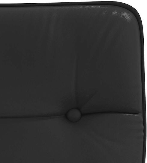 Dining Chair With Black Artificial Leather Upholstery 45x54x81cm