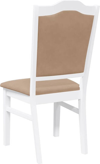Wooden White Dining Chairs 2 Pieces 50.5x54.5x105.5cm
