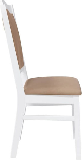 Wooden White Dining Chairs 2 Pieces 50.5x54.5x105.5cm